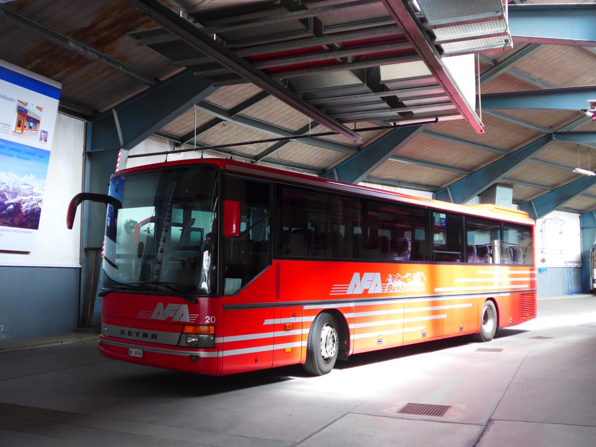 (163'134) - AFA Adelboden - Nr. 20/BE 26'706 - Setra (ex Nr. 6) am 26. Juli 2015 im Autobahnhof Adelboden