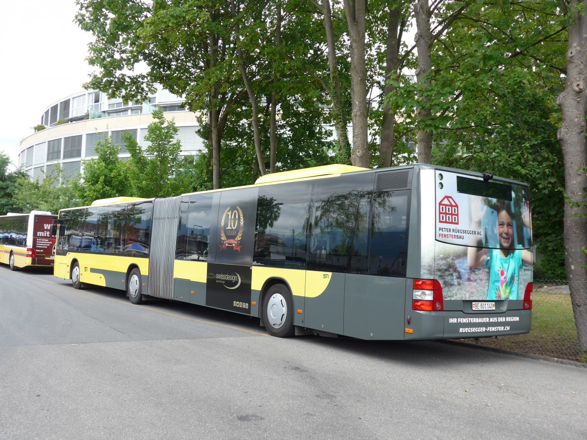 (163'177) - STI Thun - Nr. 140/BE 801'140 - MAN am 28. Juli 2015 bei der Schifflndte Thun