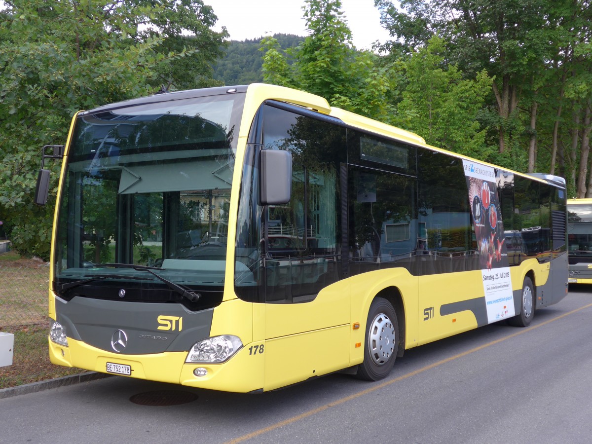 (163'179) - STI Thun - Nr. 178/BE 752'178 - Mercedes am 28. Juli 2015 bei der Schifflndte Thun