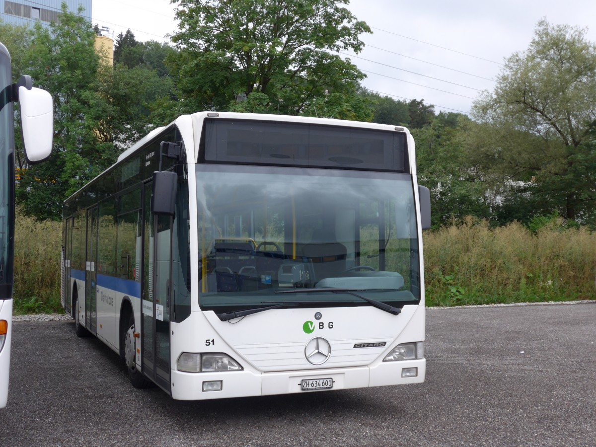 (163'343) - Welti-Furrer, Bassersdorf - Nr. 51/ZH 634'601 - Mercedes (ex Frhlich, Zrich Nr. 601) am 15. August 2015 in Kloten, EvoBus