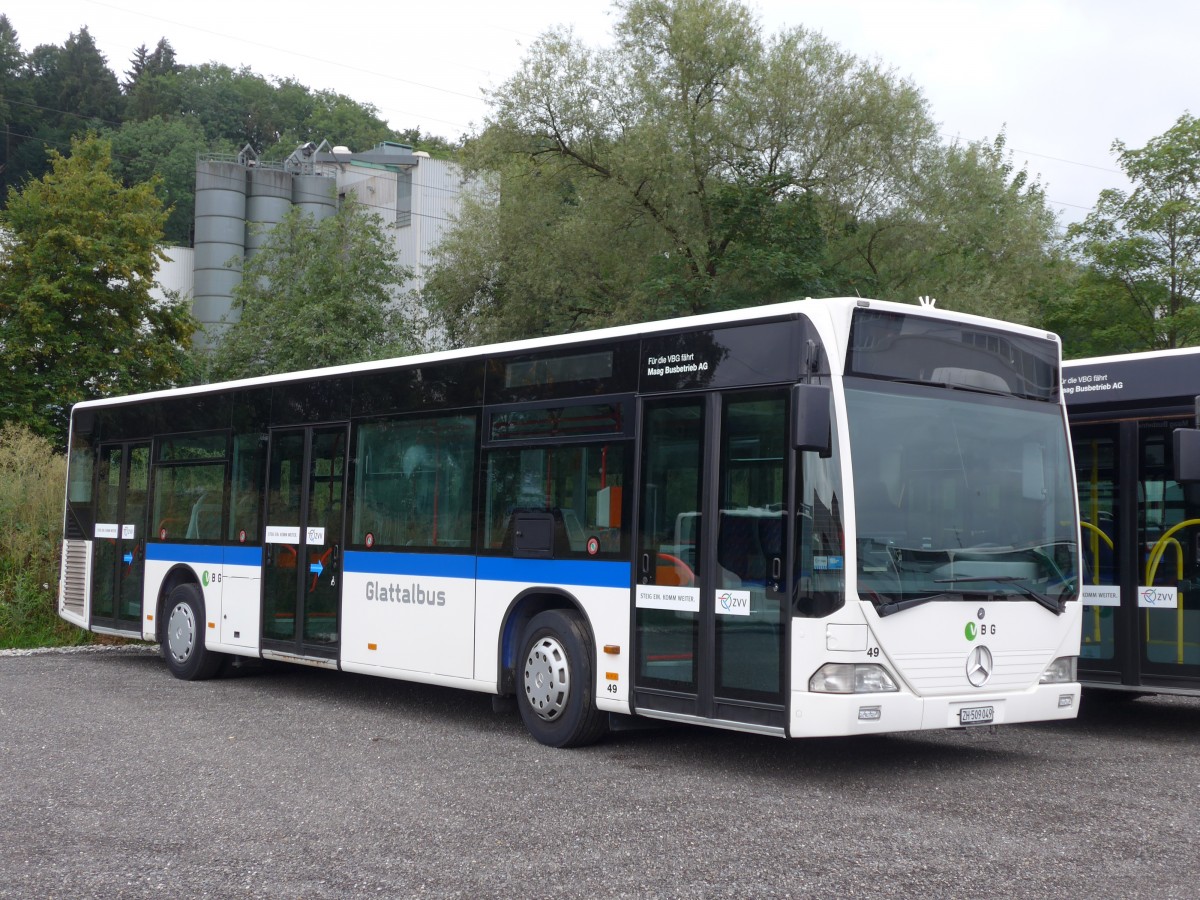 (163'345) - Maag, Kloten - Nr. 49/ZH 509'049 - Mercedes (ex VBZ Zrich Nr. 293; ex VZO Grningen Nr. 4) am 15. August 2015 in Kloten, EvoBus