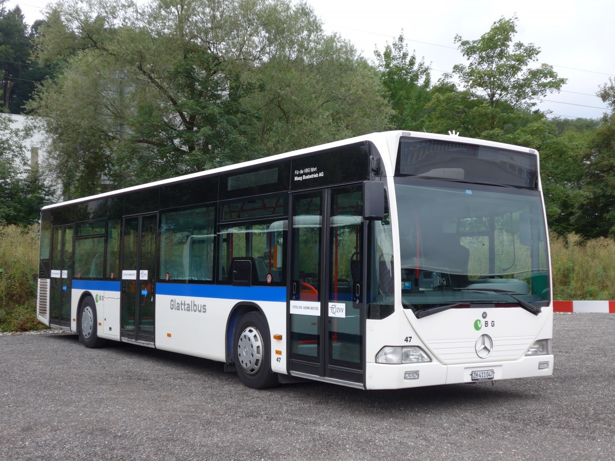 (163'346) - Maag, Kloten - Nr. 47/ZH 411'047 - Mercedes (ex VBZ Zrich Nr. 291; ex VZO Grningen Nr. 15) am 15. August 2015 in Kloten, EvoBus