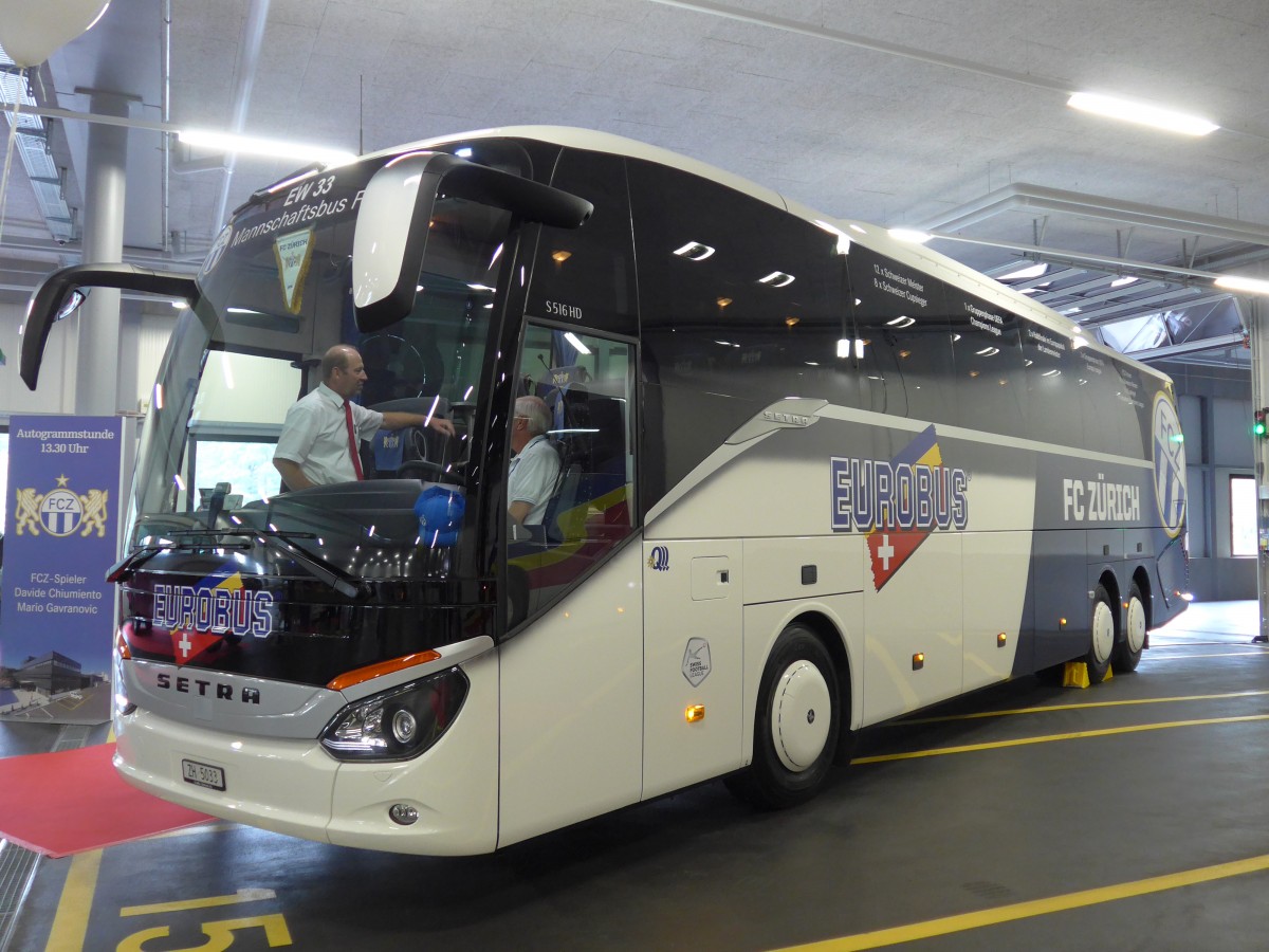 (163'369) - Welti-Furrer, Bassersdorf - Nr. 33/ZH 5033 - Setra am 15. August 2015 in Bassersdorf, Buszentrum Glattal