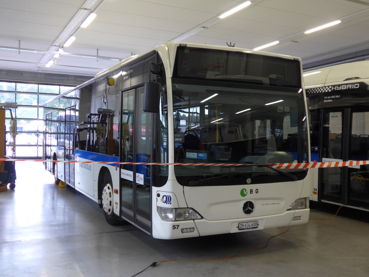 (163'389) - Welti-Furrer, Bassersdorf - Nr. 57/ZH 634'608 - Mercedes am 15. August 2015 in Bassersdorf, Buszentrum Glattal