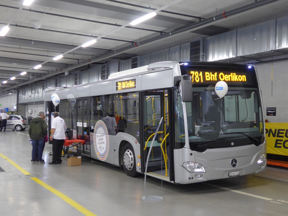 (163'393) - Welti-Furrer, Bassersdorf - Nr. 94/ZH 661'194 - Mercedes am 15. August 2015 in Bassersdorf, Buszentrum Glattal