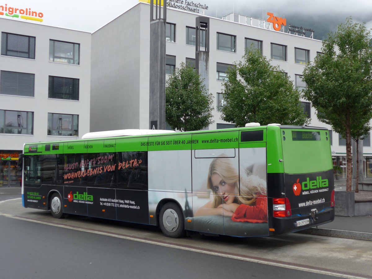 (163'483) - BSW Sargans - Nr. 346/SG 297'519 - MAN am 16. August 2015 beim Bahnhof Sargans