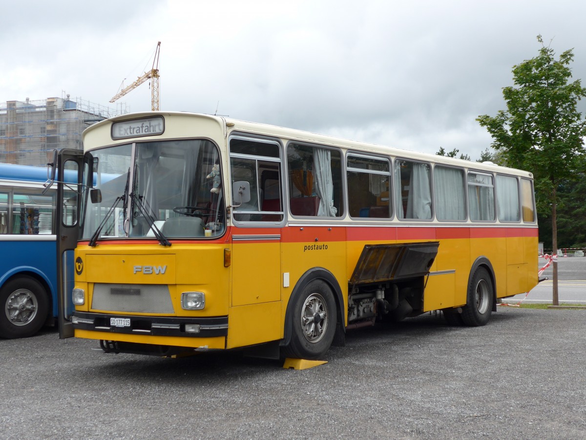 (163'542) - Aus der Schweiz: Jenzer, Dornach - SO 177'115 - FBW/Tscher (ex Nf, ...; ex Villiger, Beinwil) am 16. August 2015 in Schaan, Wohnbustreffen