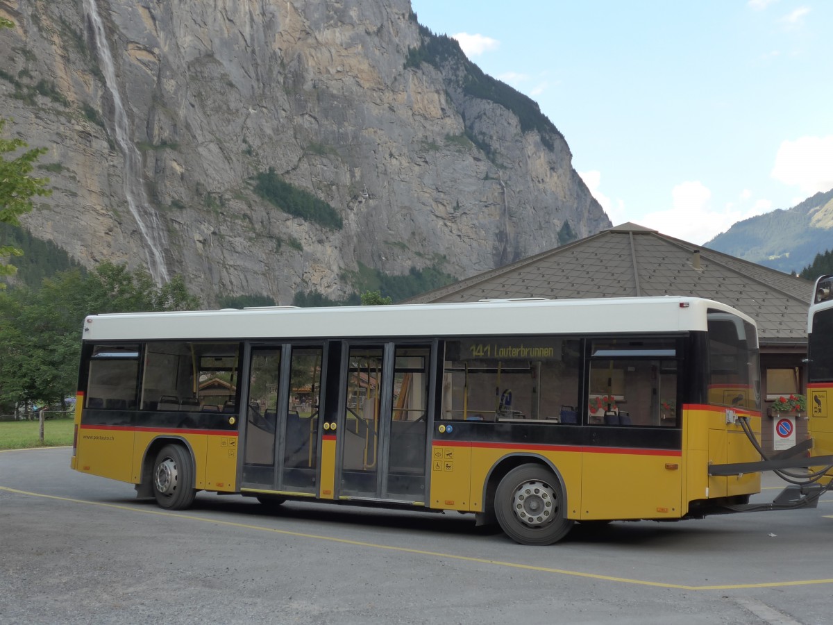 (163'733) - PostAuto Bern - BE 497'265 - Lanz+Marti/Hess Personenanhnger (ex VBL Luzern Nr. 308) am 22. August 2015 in Stechelberg, Hotel