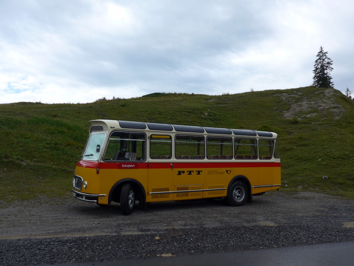 (163'764) - Rentsch, Gunten - BE 823'203 - FBW/Gangloff (ex P 23'203; ex P 21'003) am 23. August 2015 in Habkern, Lombachalp