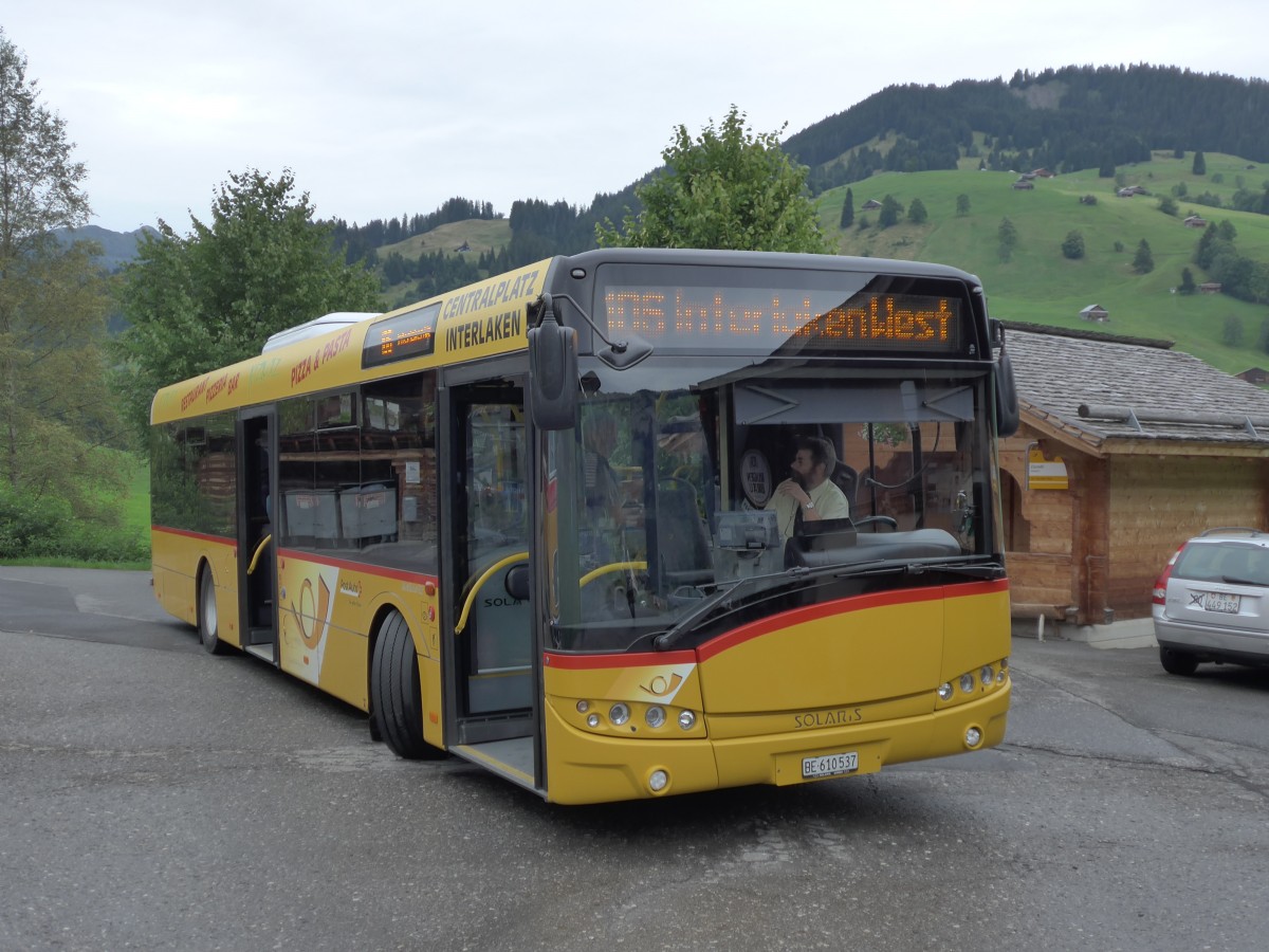 (163'792) - PostAuto Bern - BE 610'537 - Solaris am 23. August 2015 in Habkern, Zundli