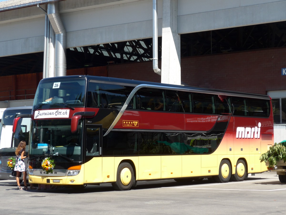 (163'870) - Marti, Kallnach - Nr. 26/BE 572'226 - Setra am 28. August 2015 in Thun, Grabengut (Einsatz Ott)