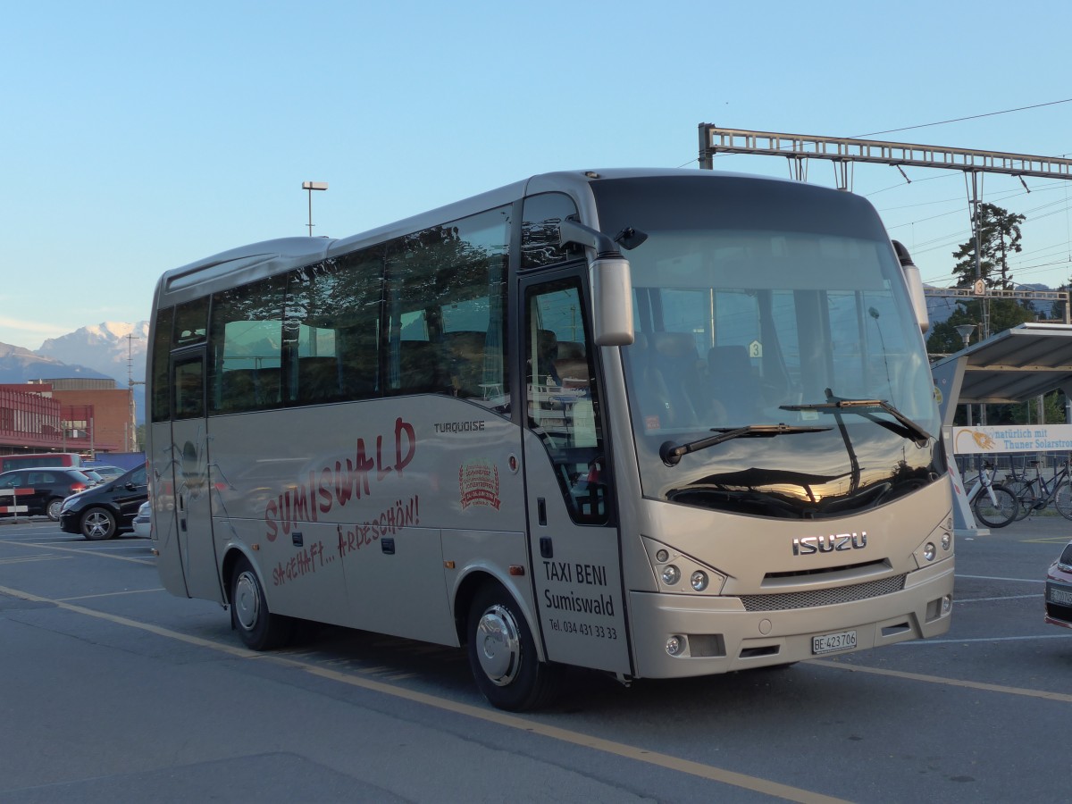 (163'871) - Taxi Beni, Sumiswald - BE 423'706 - Isuzu am 28. August 2015 in Thun, CarTerminal