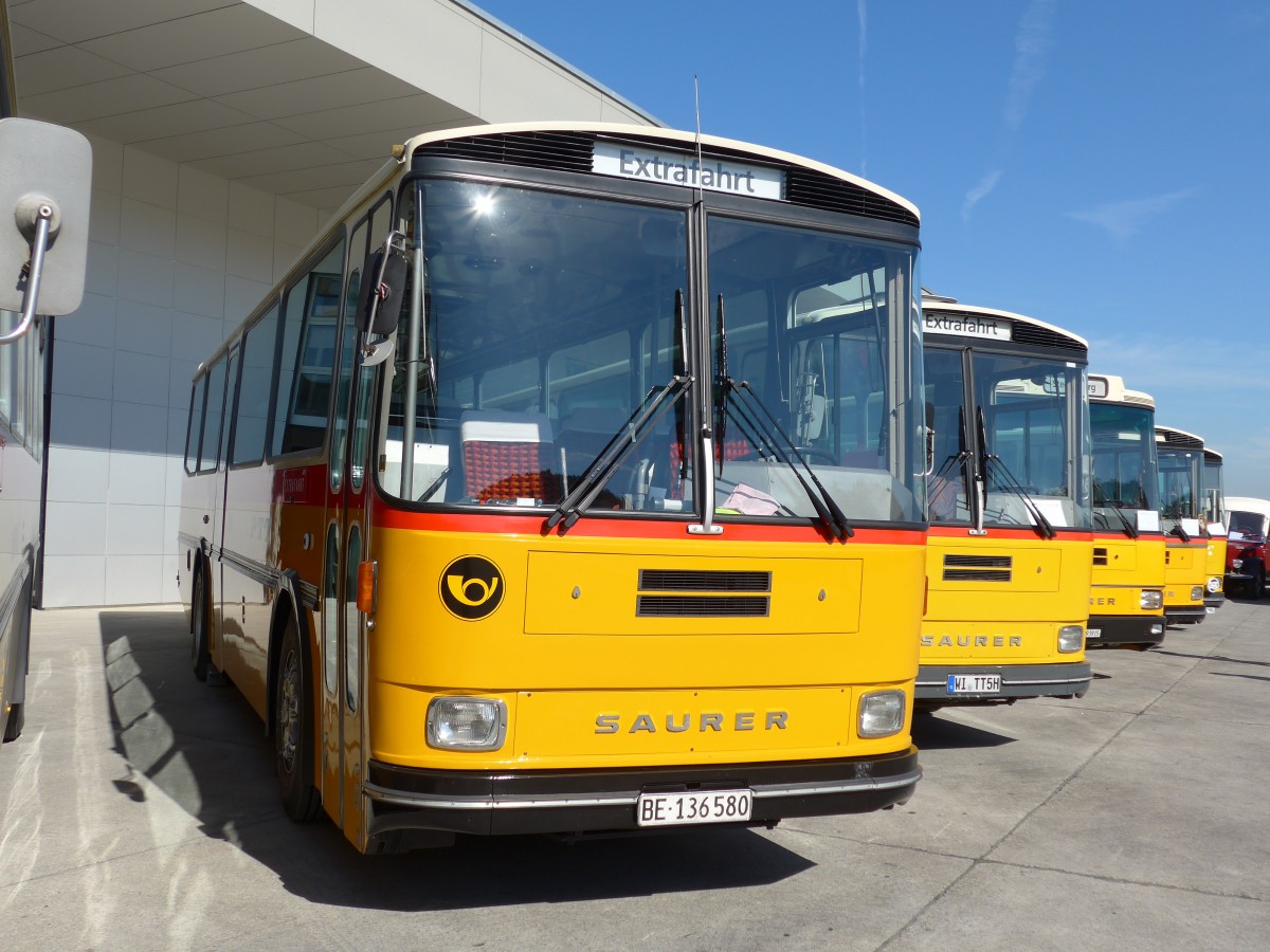 (163'880) - Schumacher, Liebefeld - BE 136'580 - Saurer/Tscher (ex Zimmermann, Niederwangen; ex P 24'289) am 29. August 2015 in Oberkirch, CAMPUS Sursee