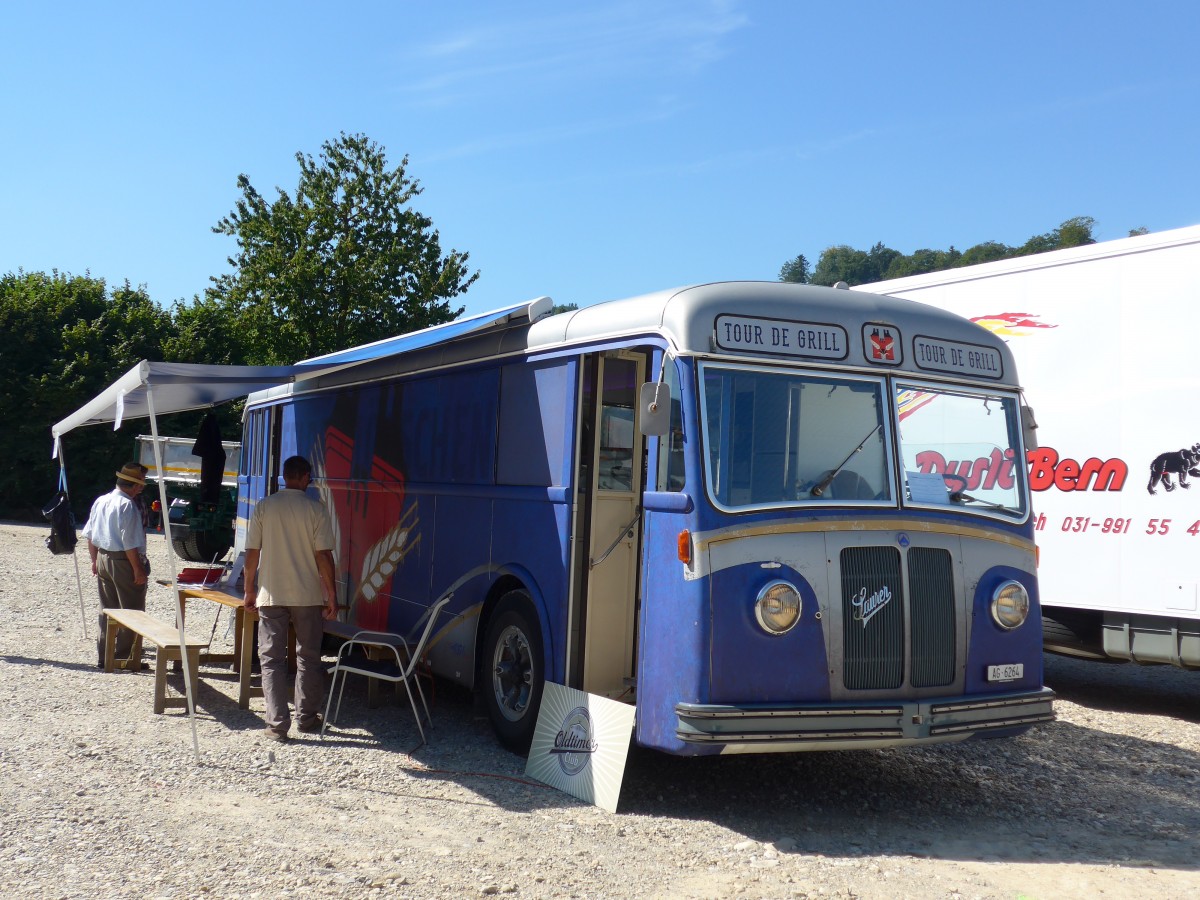 (164'046) - Feldschlsschen, Rheinfelden - AG 6264 - Saurer/Saurer (ex VBZ Zrich Nr. 284) am 29. August 2015 in Oberkirch, CAMPUS Sursee