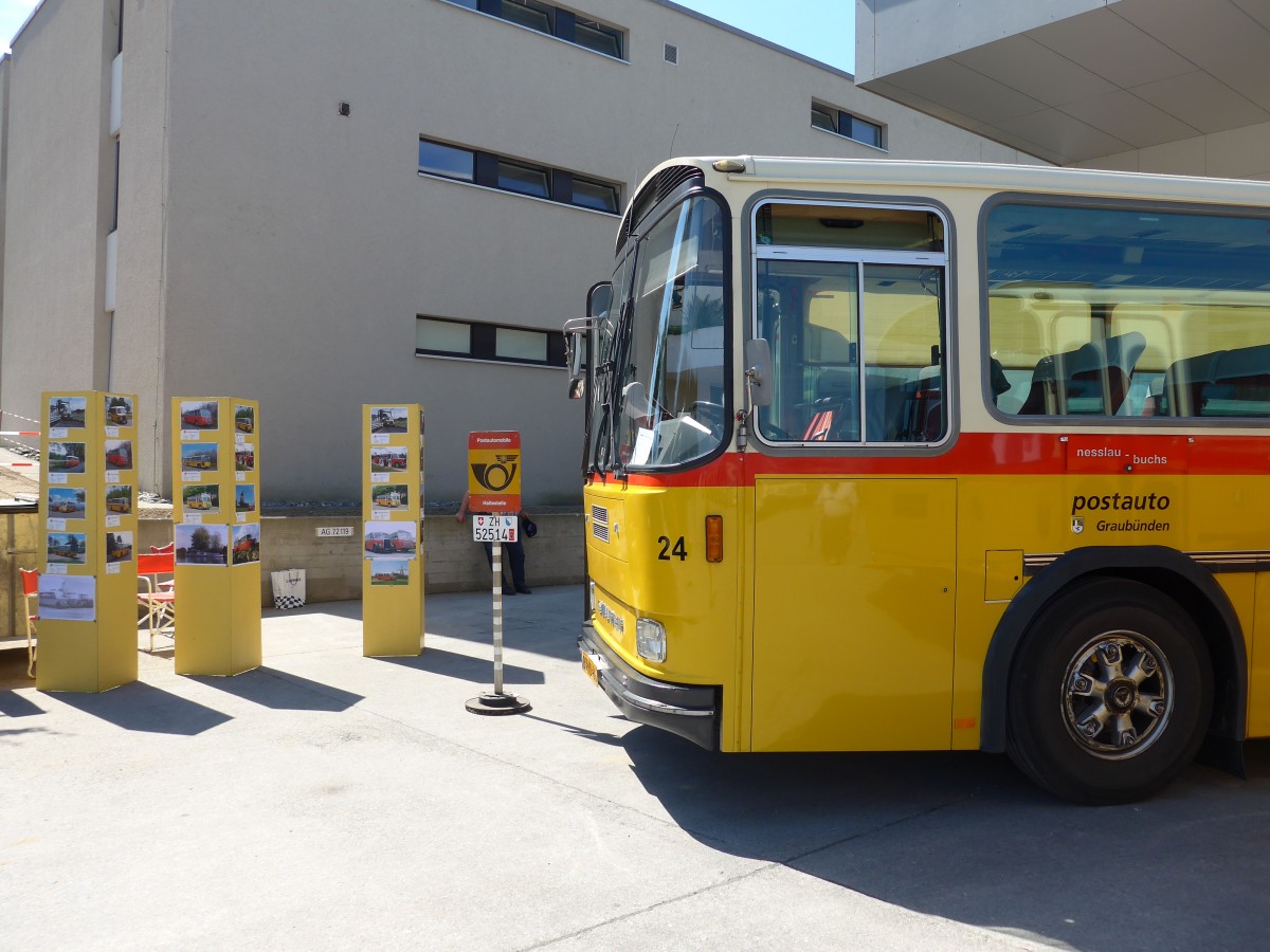 (164'148) - Aus Holland: FRAM Drachten - Nr. 24/BV-PD-26 - Saurer/R&J (ex PostAuto Graubnden; ex P 24'367) am 29. August 2015 in Oberkirch, CAMPUS Sursee (Teilaufnahme)