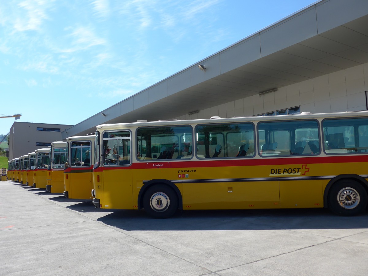 (164'156) - Fssler, Unteriberg - Nr. 6/SZ 5232 - Saurer/R&J (ex Schrch, Gutenburg Nr. 6; ex P 24'358) am 29. August 2015 in Oberkirch, CAMPUS Sursee (Teilaufnahme)