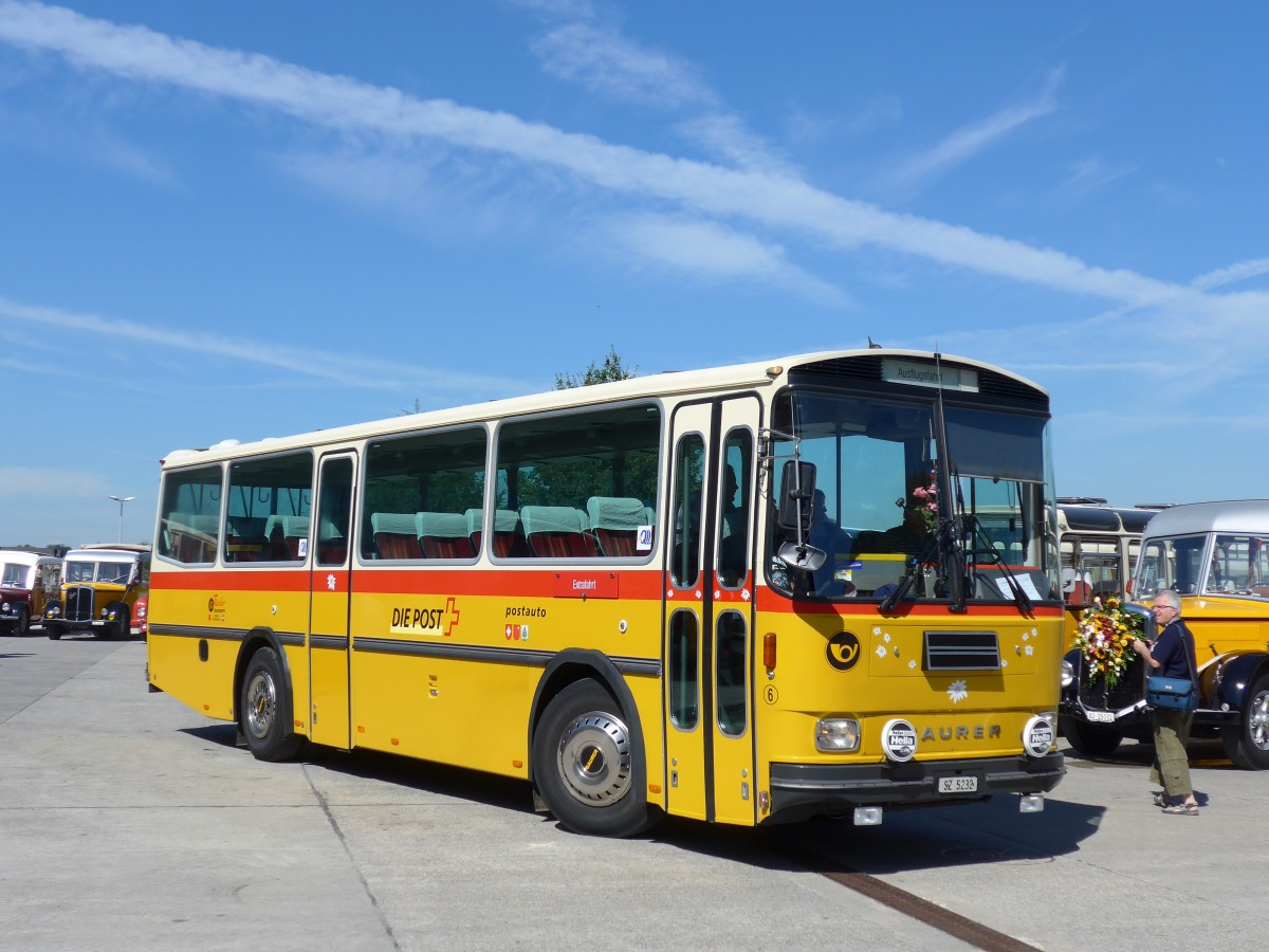 (164'209) - Fssler, Unteriberg - Nr. 6/SZ 5232 - Saurer/R&J (ex Schrch, Gutenburg Nr. 6; ex P 24'358) am 29. August 2015 in Oberkirch, CAMPUS Sursee