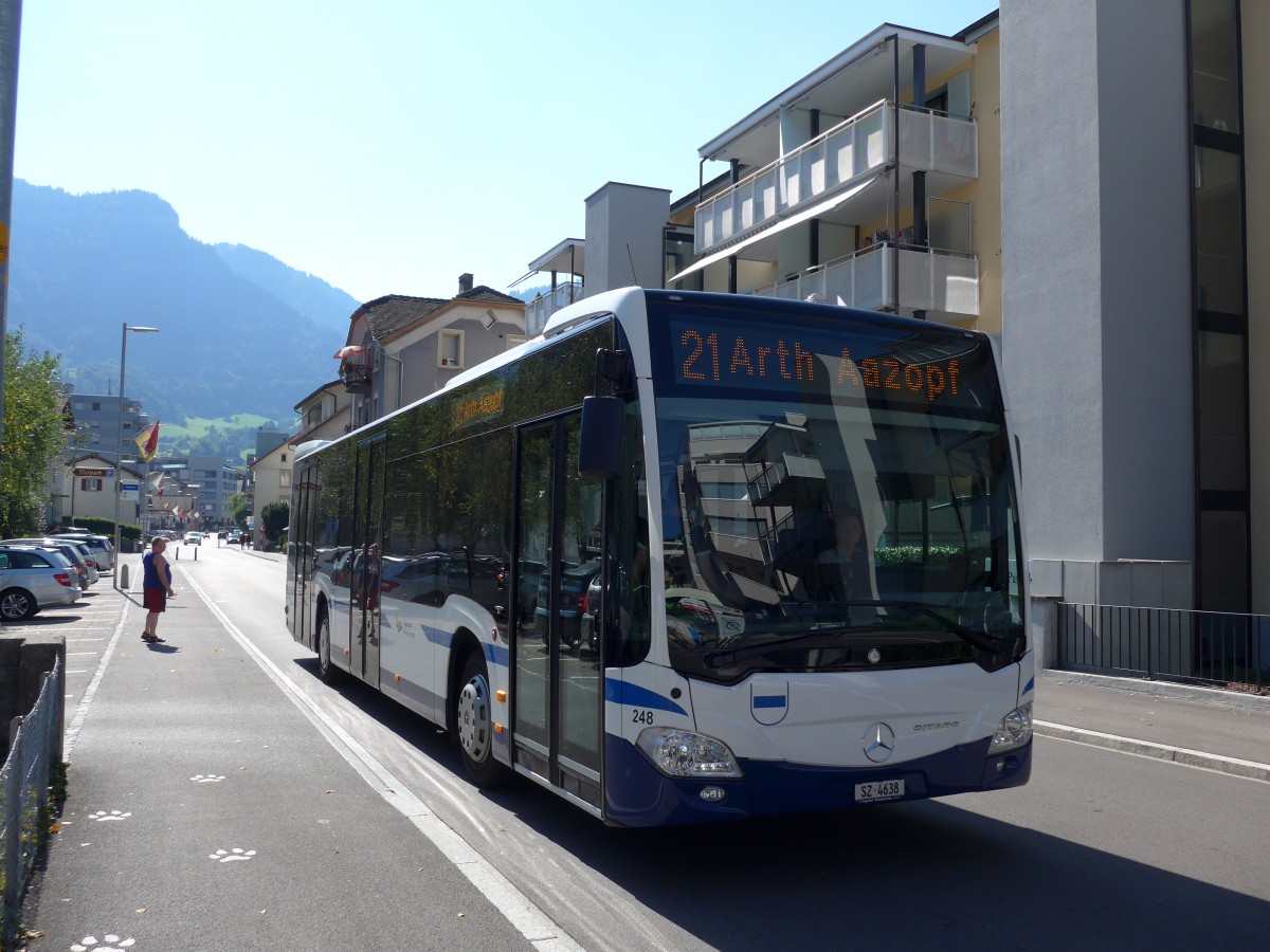 (164'365) - Auf der Maur, Steinen - Nr. 248/SZ 4638 - Mercedes am 31. August 2015 in Goldau, Tierpark