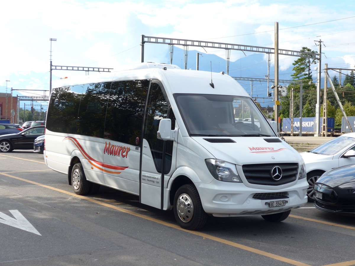 (164'388) - Maurer, Spiez - BE 55'479 - Mercedes am 6. September 2015 in Thun, CarTerminal