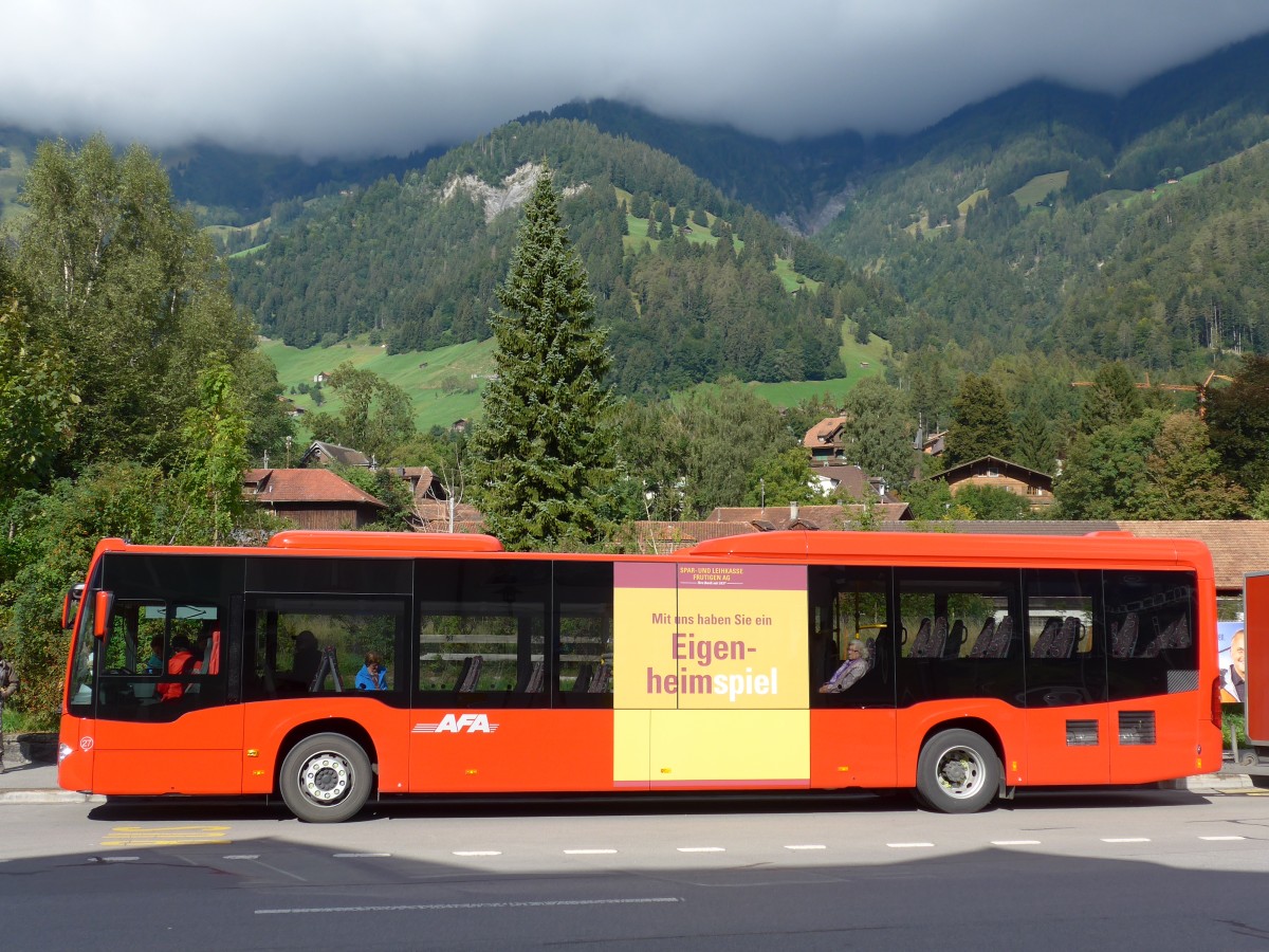 (164'393) - AFA Adelboden - Nr. 27/BE 26'773 - Mercedes am 6. September 2015 beim Bahnhof Frutigen