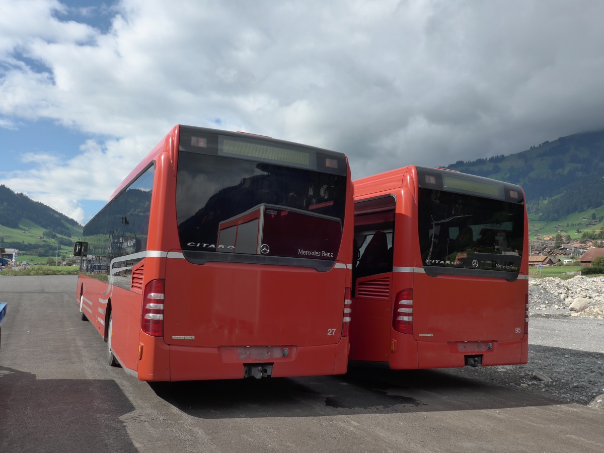 (164'404) - AFA Adelboden - Nr. 27 - Mercedes am 6. September 2015 in Frutigen, Garage