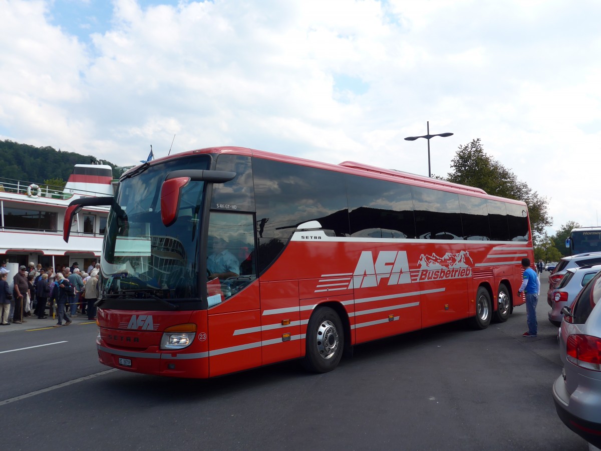 (164'562) - AFA Adelboden - Nr. 23/BE 26'709 - Setra (ex Blaguss, A-Wien Nr. 5402) am 10. September 2015 beim Bahnhof Thun