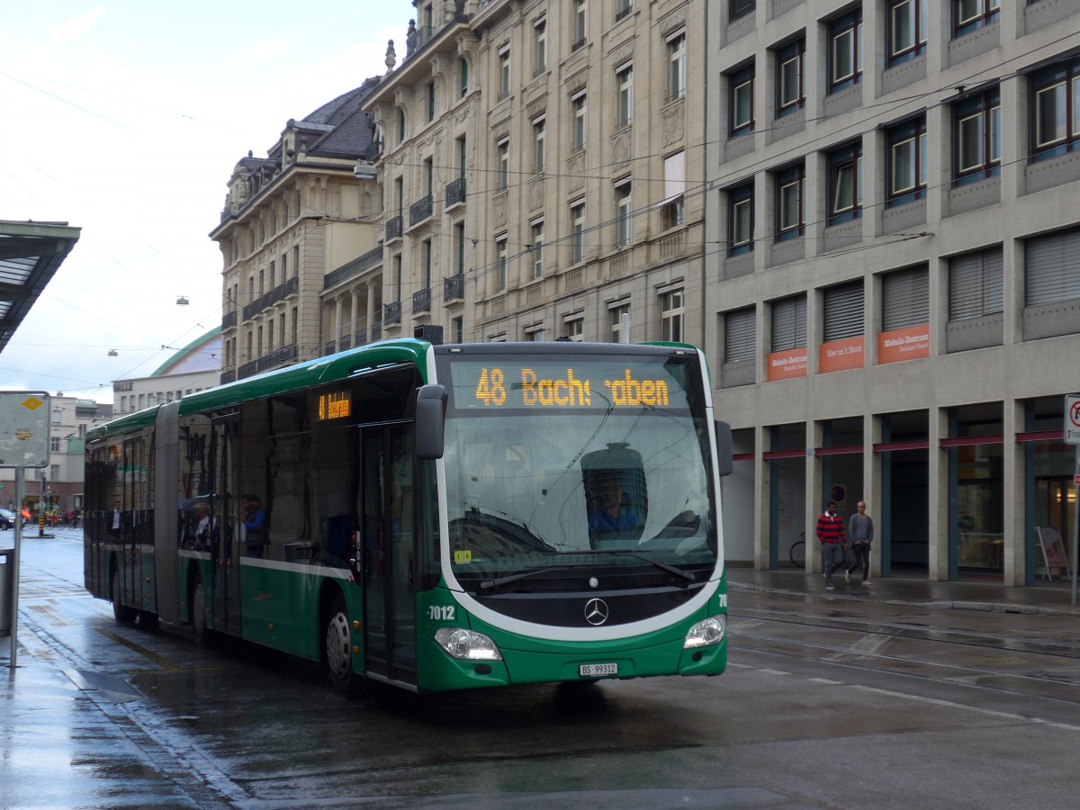 (164'694) - BVB Basel - Nr. 7012/BS 99'312 - Mercedes am 14. September 2015 beim Bahnhof Basel