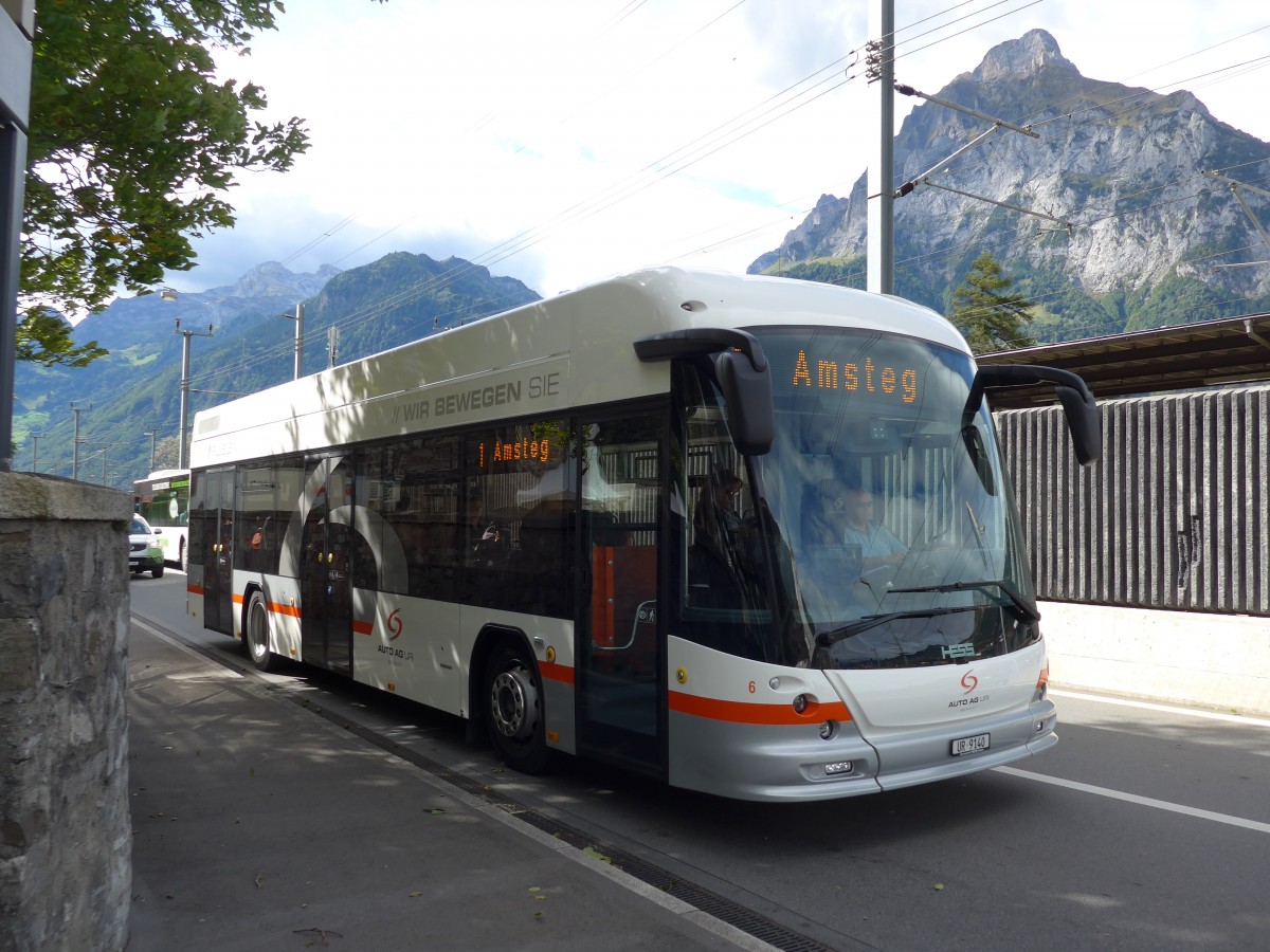 (164'896) - AAGU Altdorf - Nr. 6/UR 9140 - Hess am 16. September 2015 in Flelen, Hauptplatz