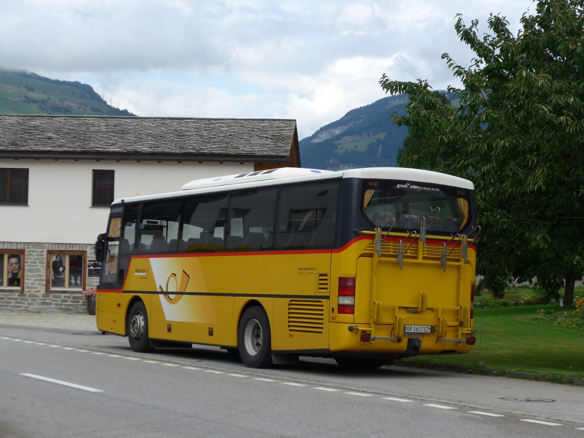 (165'418) - Mark, Andeer - GR 163'712 - Neoplan (ex GR 1641; ex GR 997) am 19. September 2015 in Andeer, Garage