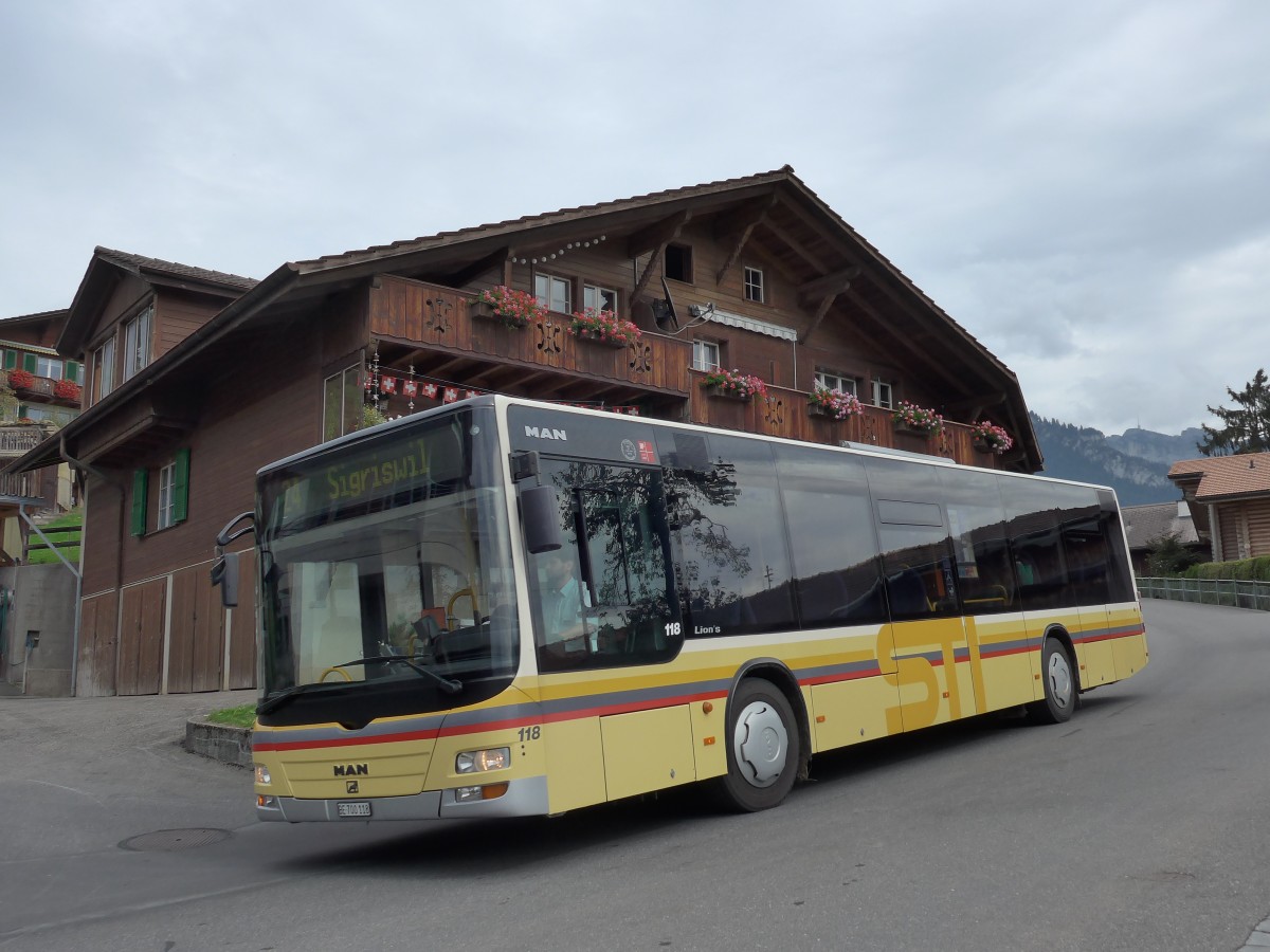 (165'515) - STI Thun - Nr. 118/BE 700'118 - MAN am 22. September 2015 in Aeschlen, Dorf