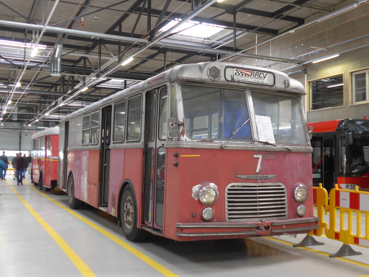 (165'844) - VW Winterthur - Nr. 7 - Mowag/FFA (ex RRCV, A-Lustenau; ex VW Winterthur Nr. 7) am 26. September 2015 in Winterthur, Depot Grzefeld