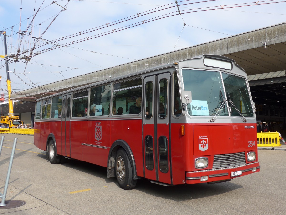 (165'865) - VW Winterthur (Rtrobus) - Nr. 254/VD 1240 - Volvo/Tscher (ex Zivilschutz, Winterthur; ex VW Winterthur Nr. 254) am 26. September 2015 in Winterthur, Depot Grzefeld