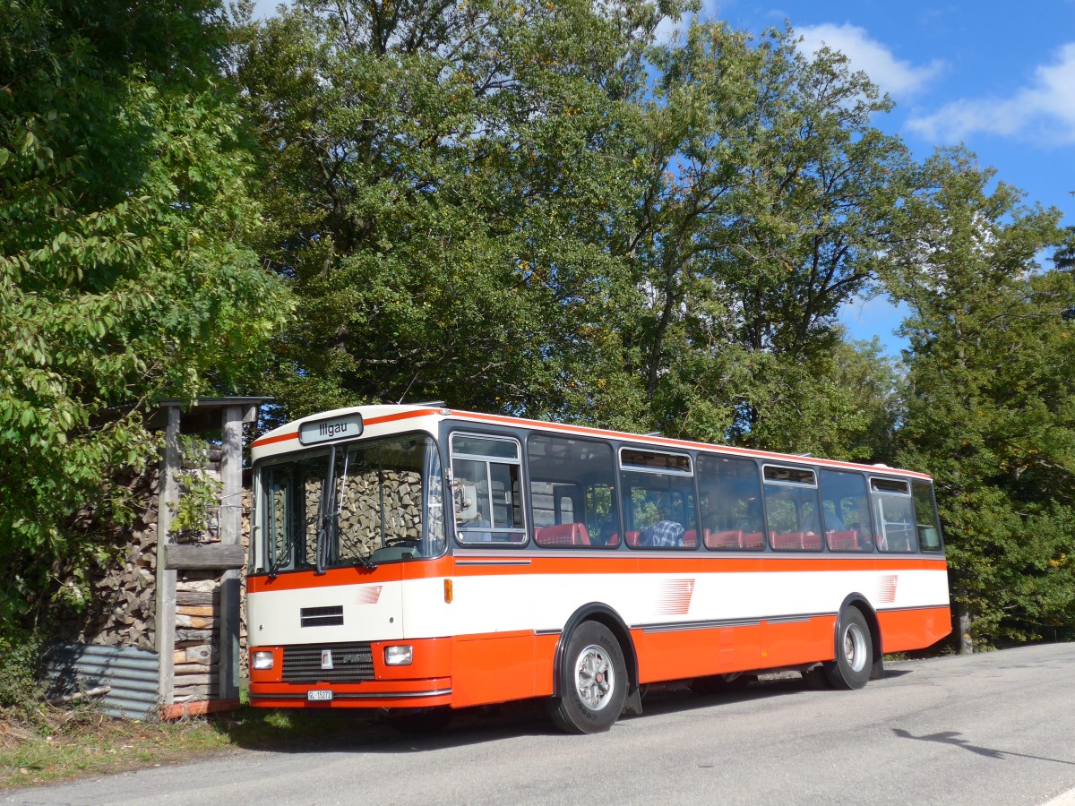 (166'013) - Frey, Opfikon - GL 15'272 - FBW/R&J (ex Tiemann, Oetwil Nr. 20; ex AAGS Schwyz Nr. 20) am 4. Oktober 2015 in Kaltacker, Diebstu