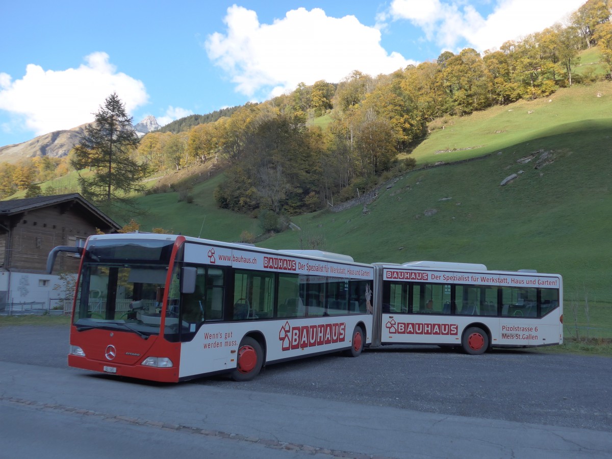 (166'130) - AS Engi - Nr. 15/GL 165 - Mercedes (ex SBC Chur Nr. 52; ex SBC Chur Nr. 29; ex ARL Viganello Nr. 23; ex TPL Lugano Nr. 28) am 10. Oktober 2015 in Elm, Bergbahnen