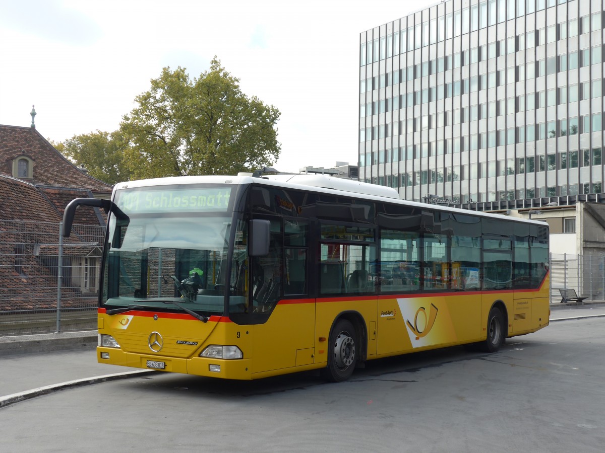 (166'212) - Steiner, Ortschwaben - Nr. 9/BE 433'818 - Mercedes am 12. Oktober 2015 in Bern, Postautostation