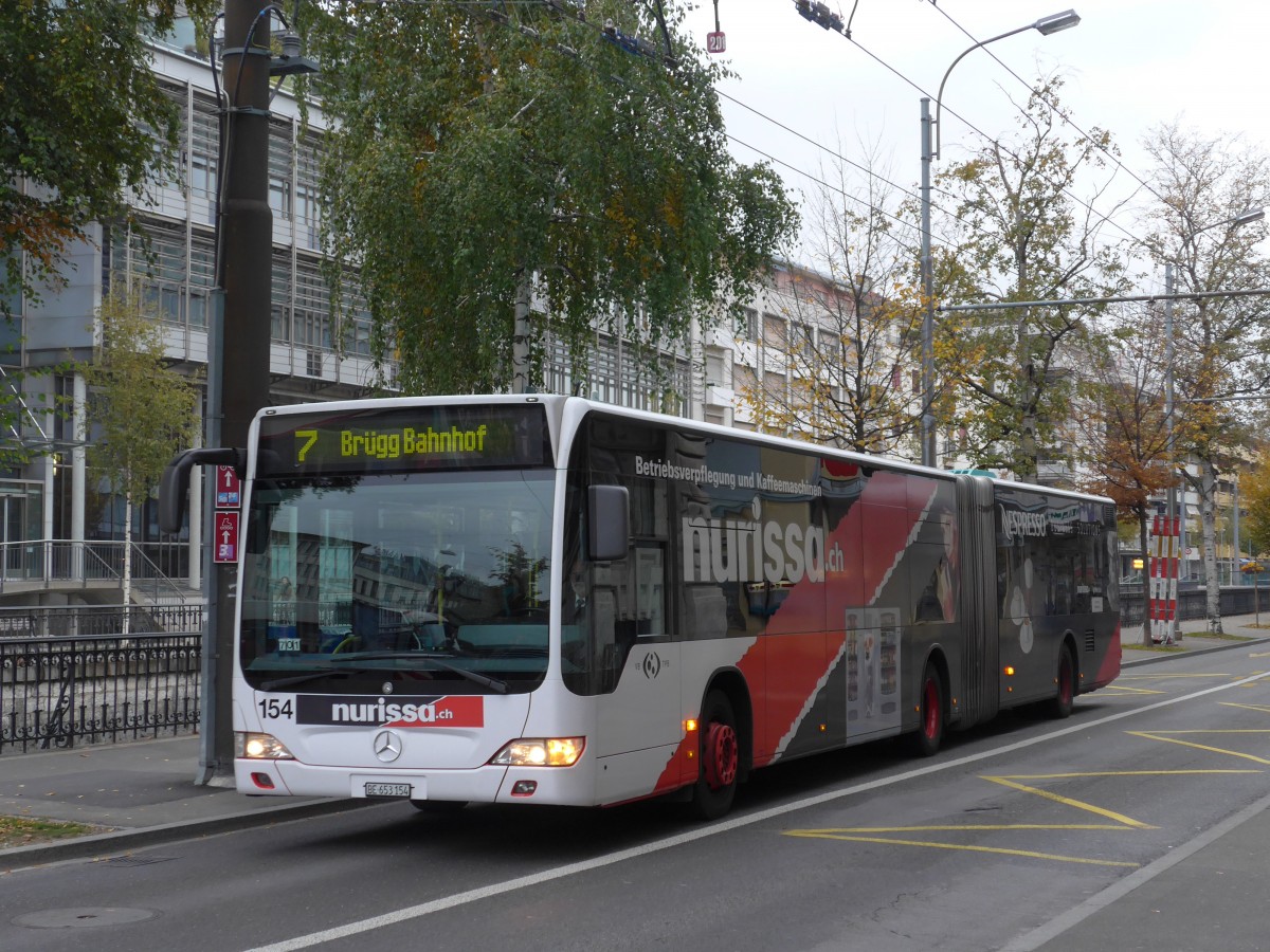 (166'326) - VB Biel - Nr. 154/BE 653'154 - Mercedes am 24. Oktober 2015 in Biel, Zentralplatz