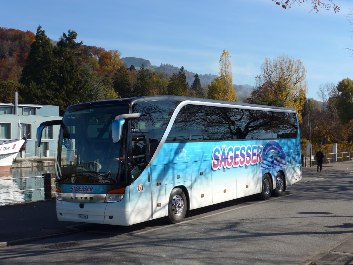 (166'497) - Sgesser, Wintersingen - Nr. 3/BL 7194 - Setra am 30. Oktober 2015 bei der Schifflndte Thun