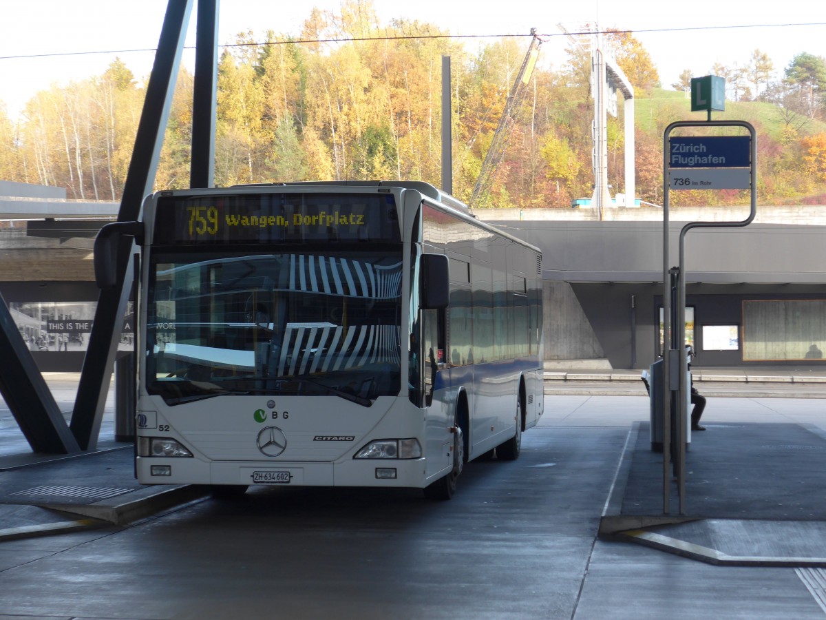 (166'522) - Welti-Furrer, Bassersdorf - Nr. 52/ZH 634'602 - Mercedes (ex Frhlich, Zrich Nr. 602) am 6. November 2015 in Zrich, Flughafen