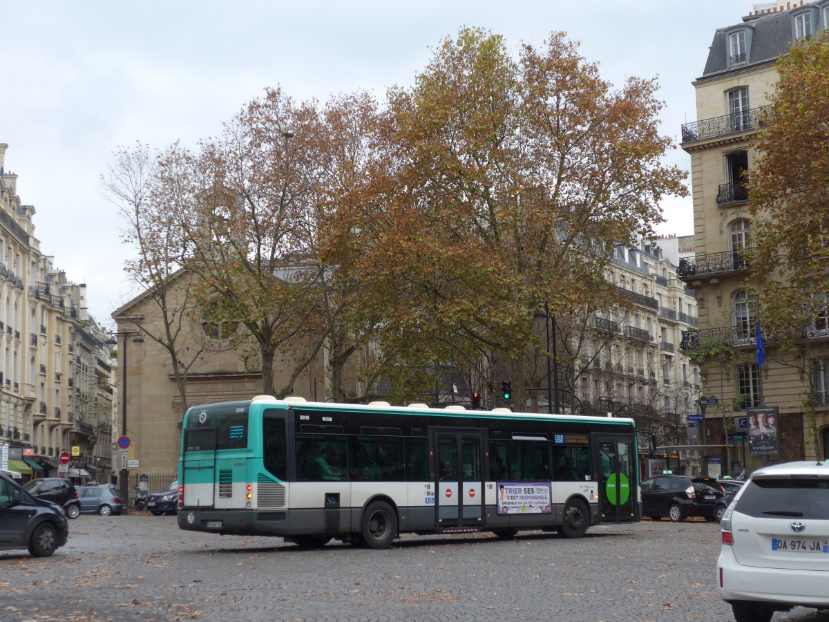 (167'159) - RATP Paris - Nr. 3616/AD 546 JC - Irisbus am 17. November 2015 in Paris, Victor Hugo