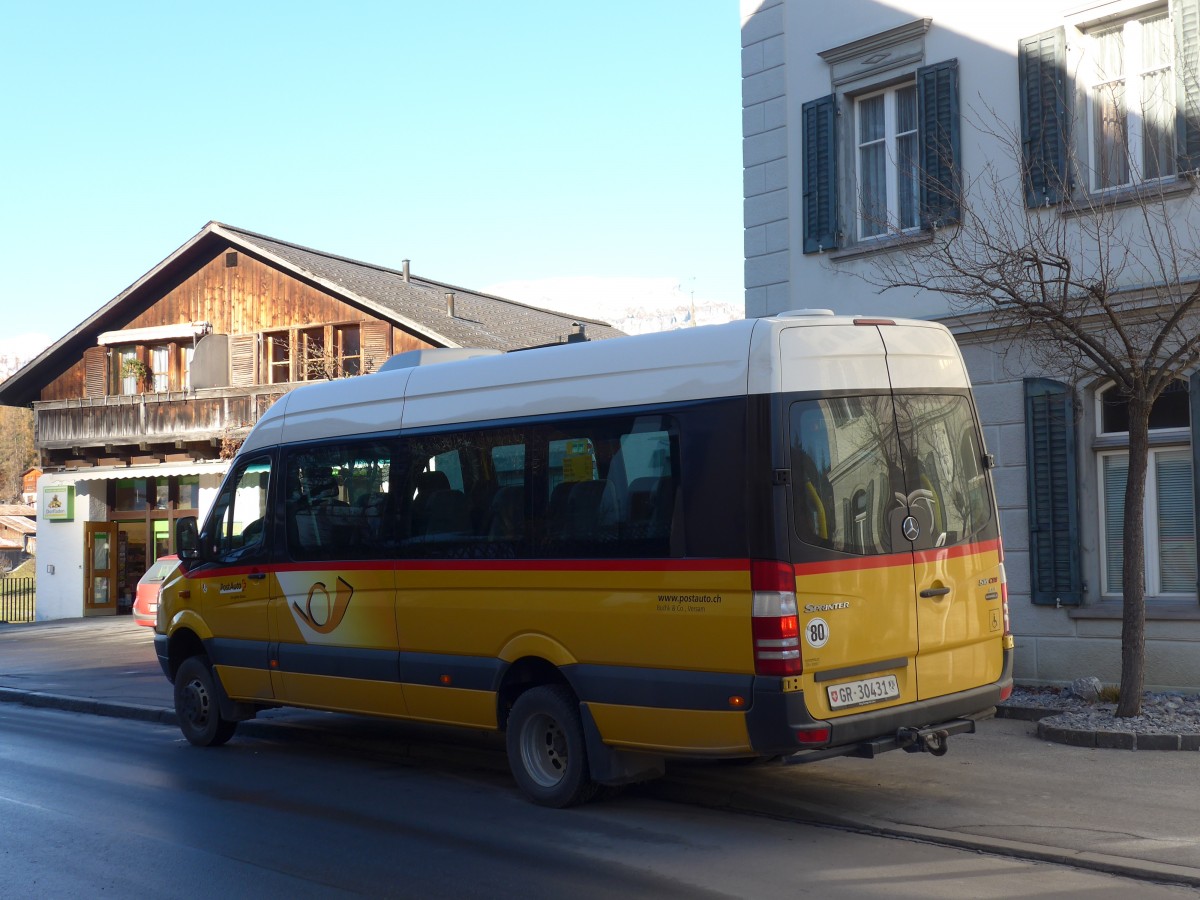 (167'654) - Buchli, Versam - GR 30'431 - Mercedes am 5. Dezember 2015 in Versam, Post