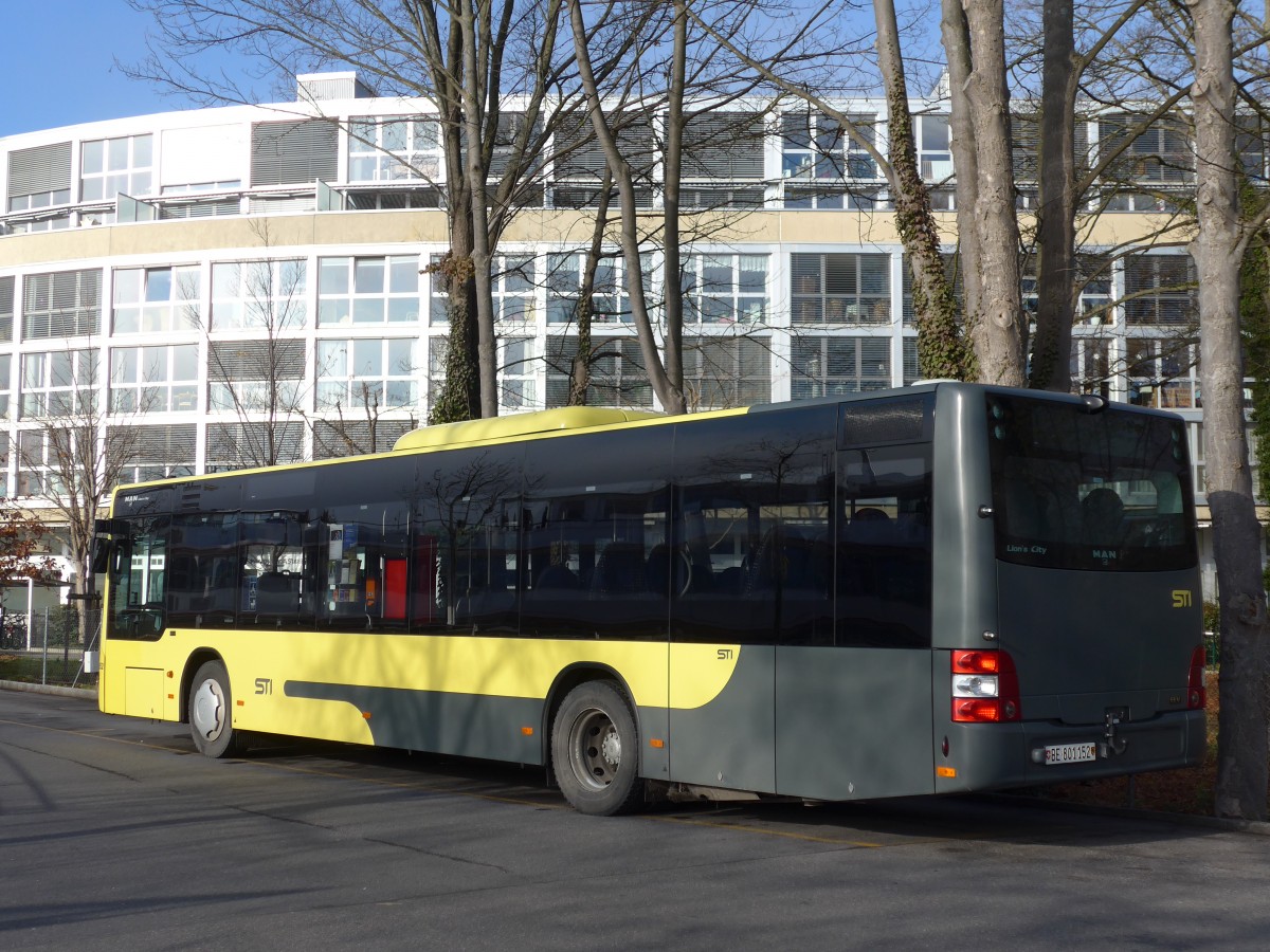 (167'684) - STI Thun - Nr. 152/BE 801'152 - MAN am 8. Dezember 2015 bei der Schifflndte Thun