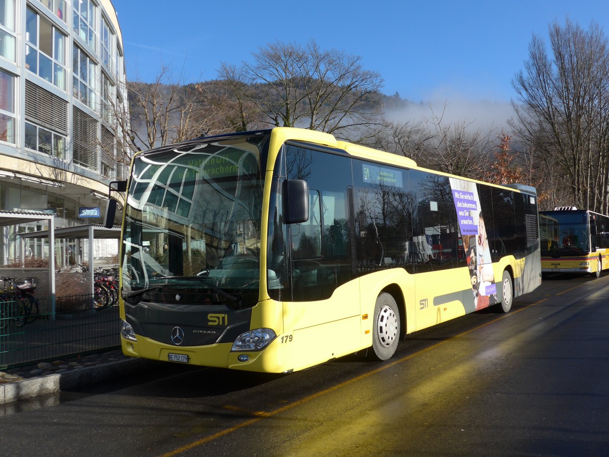 (167'768) - STI Thun - Nr. 179/BE 752'179 - Mercedes am 17. Dezember 2015 bei der Schifflndte Thun