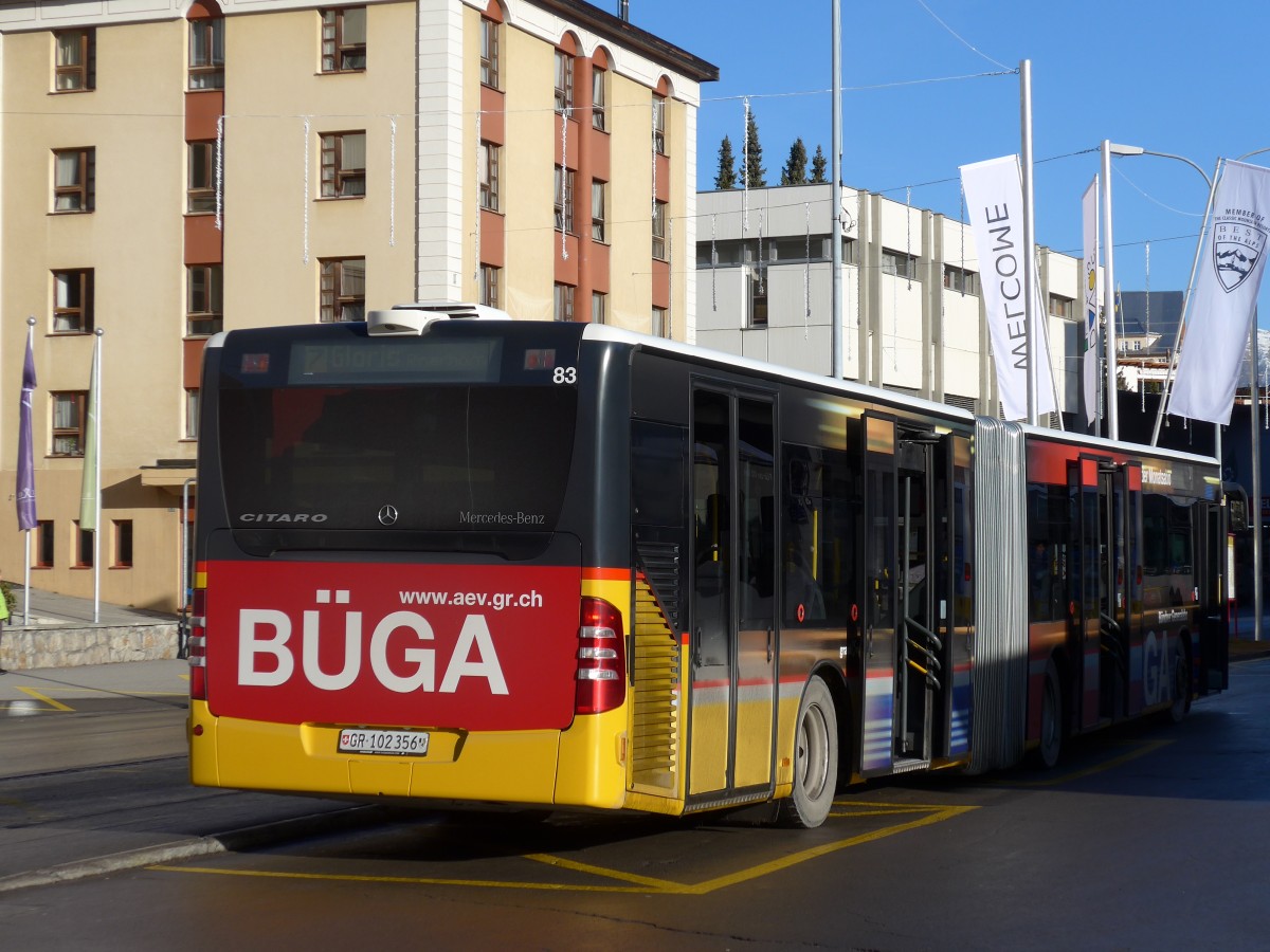 (167'783) - PostAuto Graubnden - GR 102'356 - Mercedes am 19. November 2015 beim Bahnhof Davos Dorf