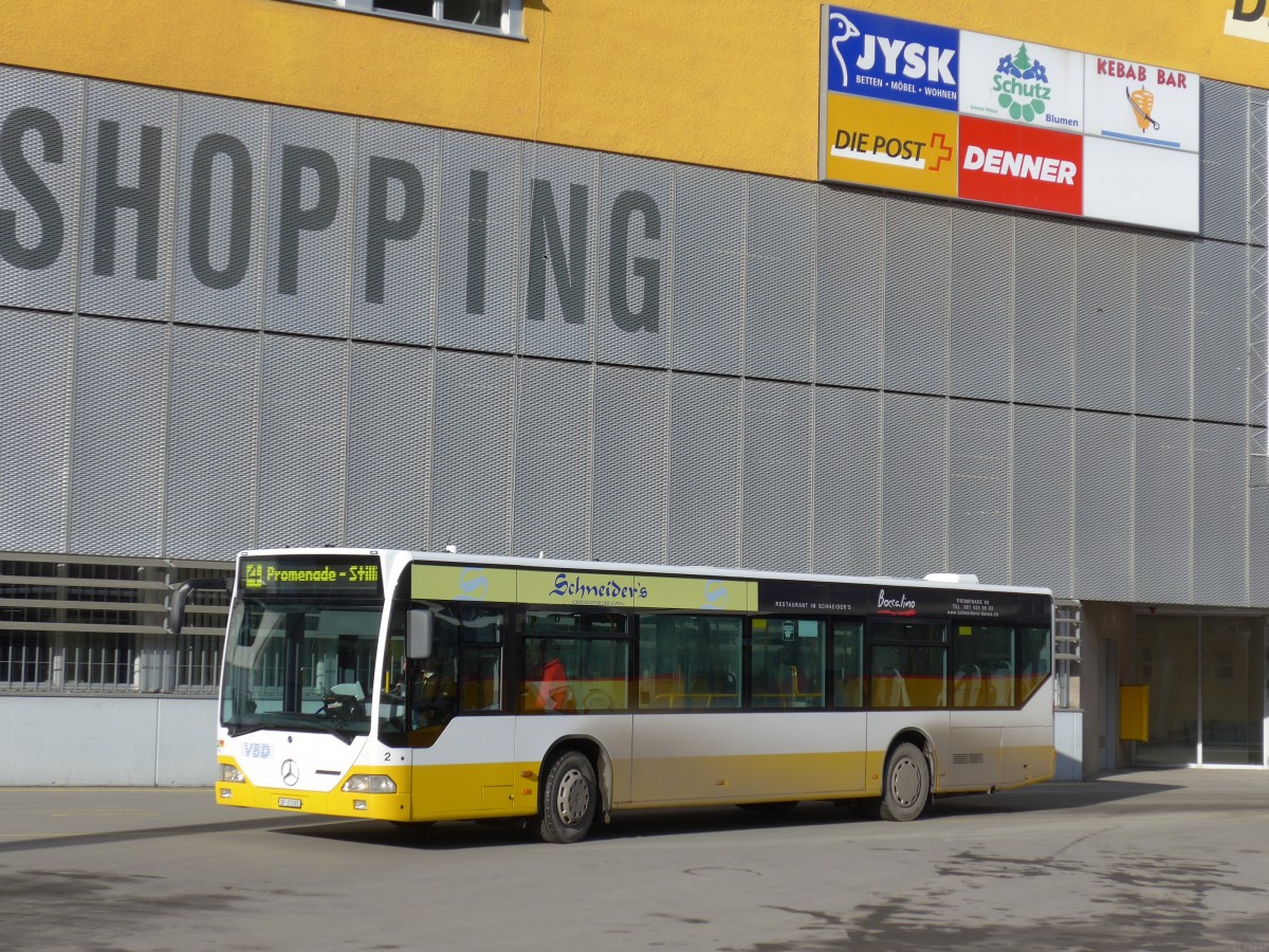 (167'828) - VBD Davos - Nr. 2/GR 81'985 - Mercedes am 19. Dezember 2015 beim Bahnhof Davos Platz