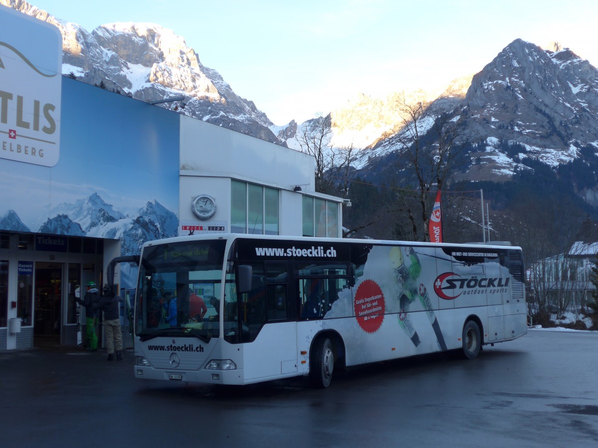 (167'885) - EAB Engelberg - Nr. 1/OW 10'195 - Mercedes (ex TC La Chaux-de-Fonds Nr. 214) am 25. Dezember 2015 in Engelberg, Titlisbahnen