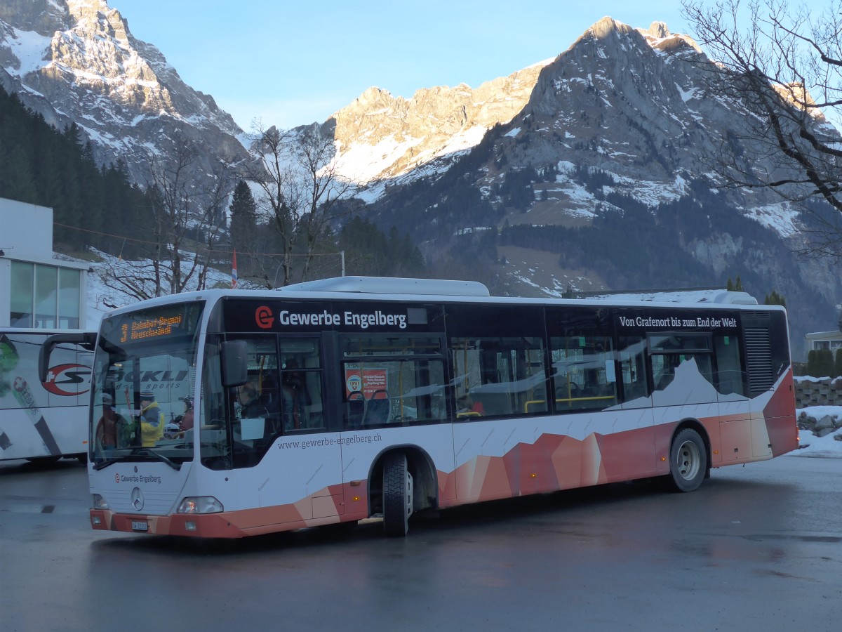 (167'895) - EAB Engelberg - Nr. 8/OW 22'333 - Mercedes (ex Ming, Sils-Maria; ex Vorfhrwagen EvoBus, D-Mannheim) am 25. Dezember 2015 in Engelberg, Titlisbahnen