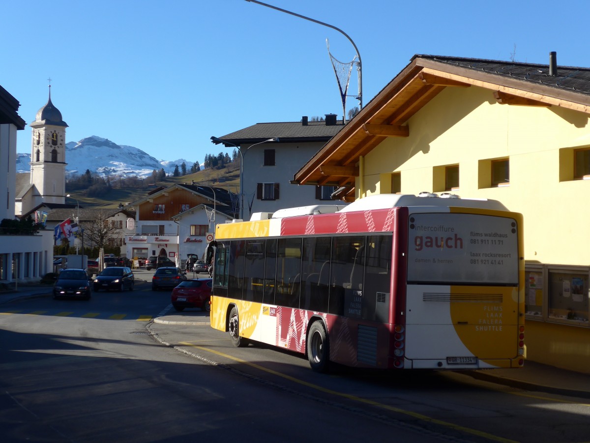 (167'993) - Stuppan, Flims - GR 11'334 - Scania/Hess am 26. Dezember 2015 in Laax, Post