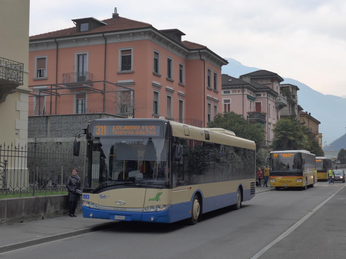 (168'080) - FART Locarno - Nr. 14/TI 256'114 - Solaris am 6. Februar 2016 in Bellinzona, Fermata provvisoria