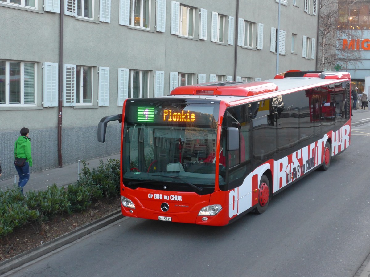 (168'100) - SBC Chur - Nr. 19/GR 97'519 - Mercedes am 29. Dezember 2015 in Chur, Post 1