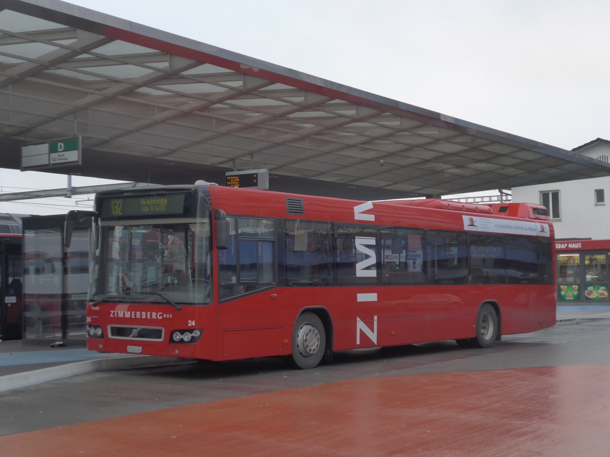 (168'179) - AHW Horgen - Nr. 24/ZH 268'286 - Volvo am 1. Januar 2016 beim Bahnhof Horgen